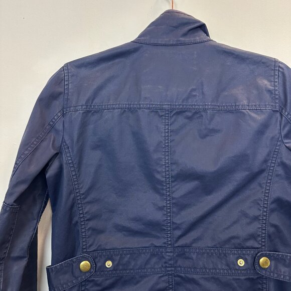 J. Crew Coated Navy Downtown Field Utility Jacket XS - Picture 10 of 15
